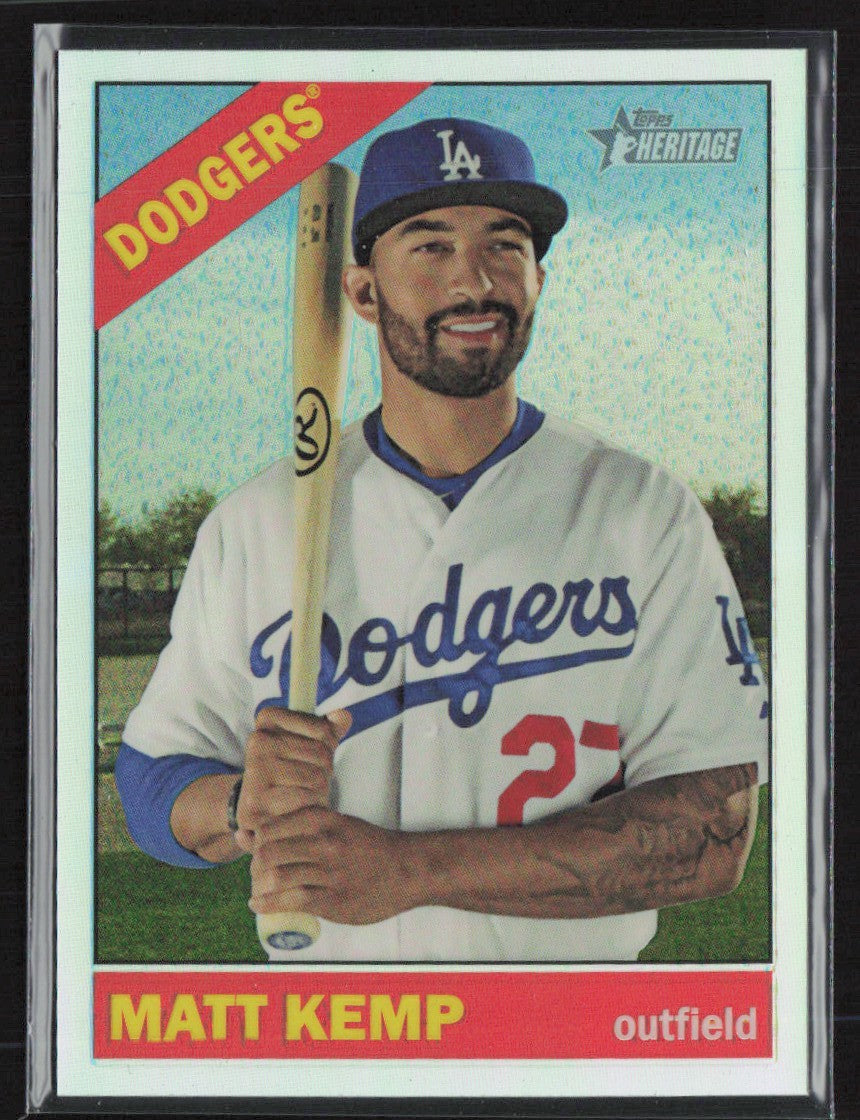 Matt Kemp 2015 Topps Heritage Chrome Refractor /566 #THC-75 Los Angeles Dodgers
