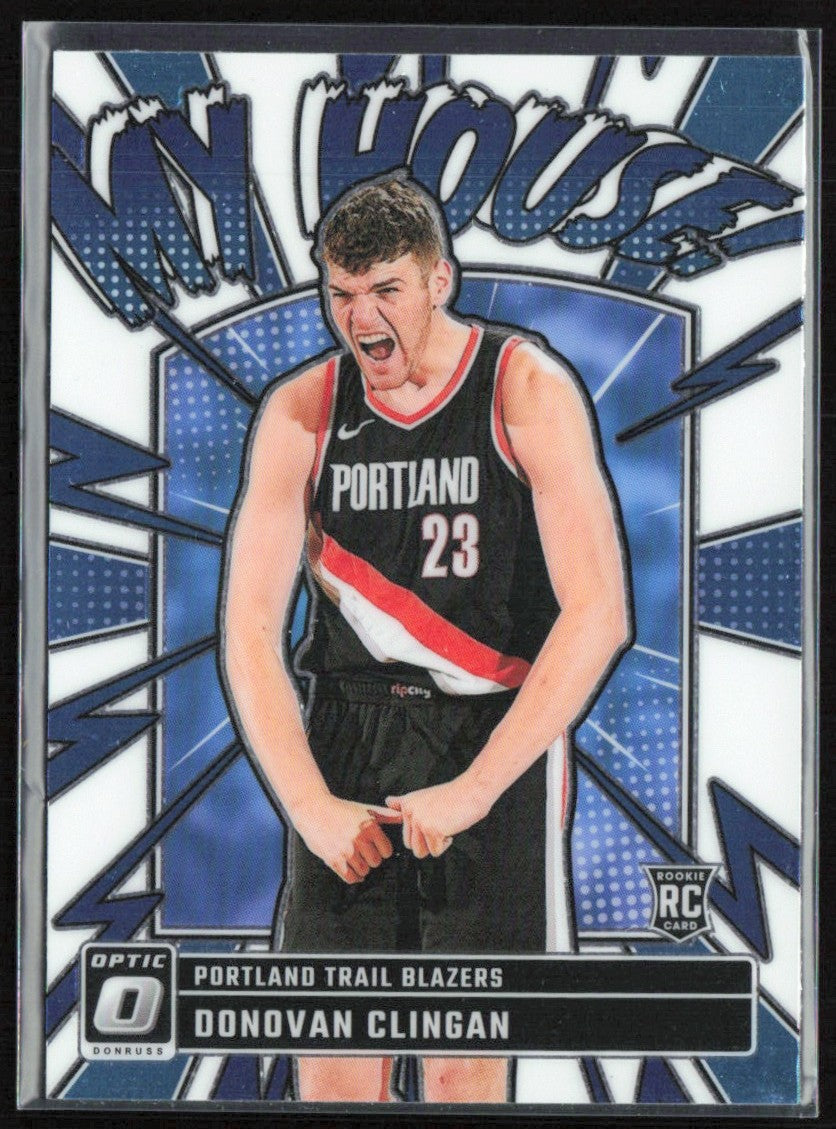 Donovan Clingan 2024 Donruss Optic My House RC #1 Portland Trail Blazers