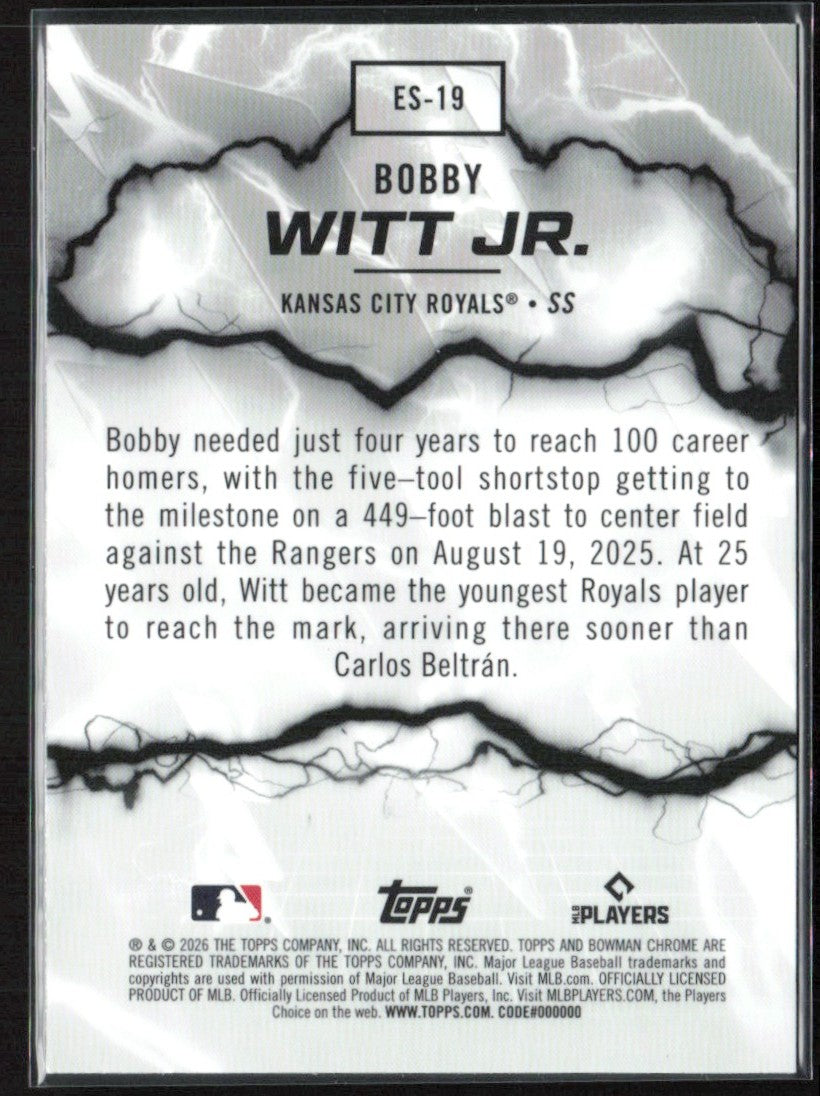 Bobby Witt 2026 Bowman Chrome Electric Sluggers #ES-19