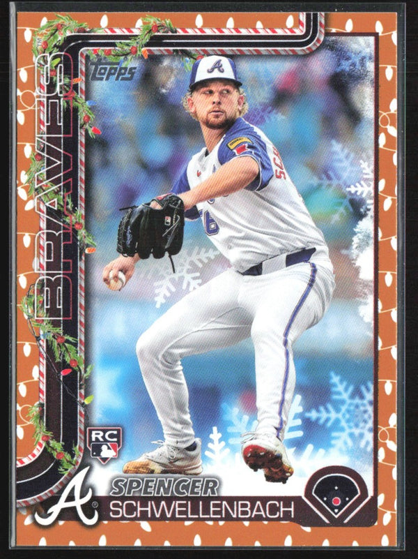 Spencer Schwellenbach 2025 Topps Holiday Gold Holiday Lights RC #H199