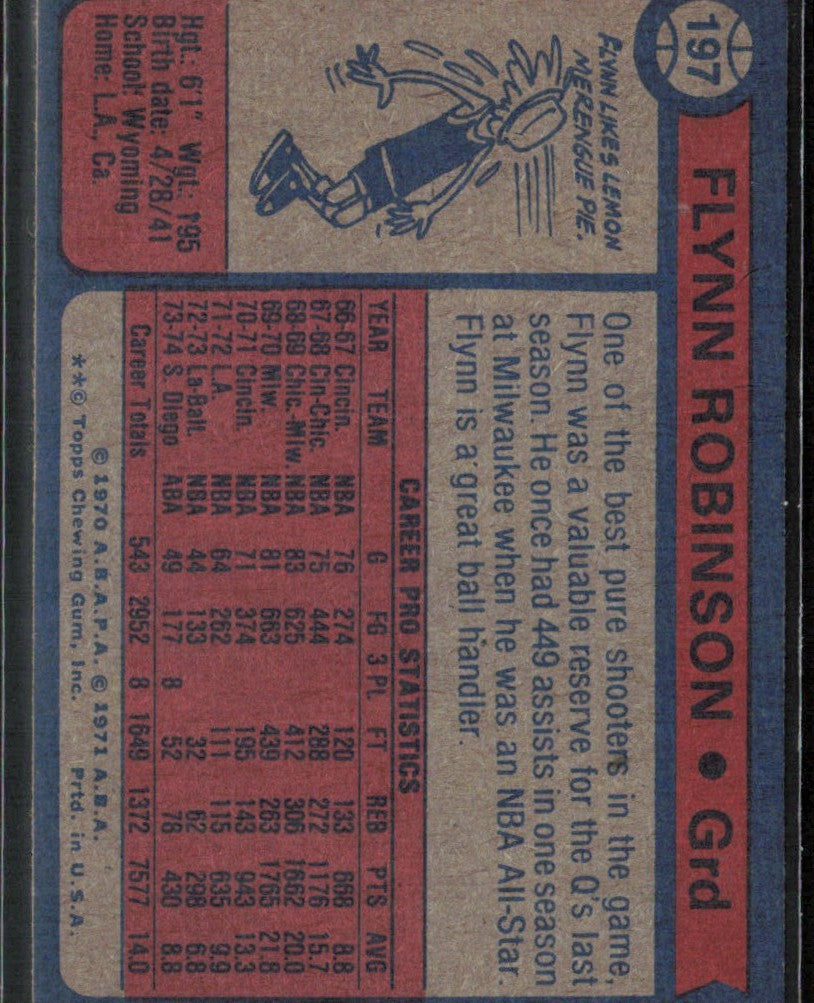 Flynn Robinson 1974 Topps #197 San Diego Conquistadors