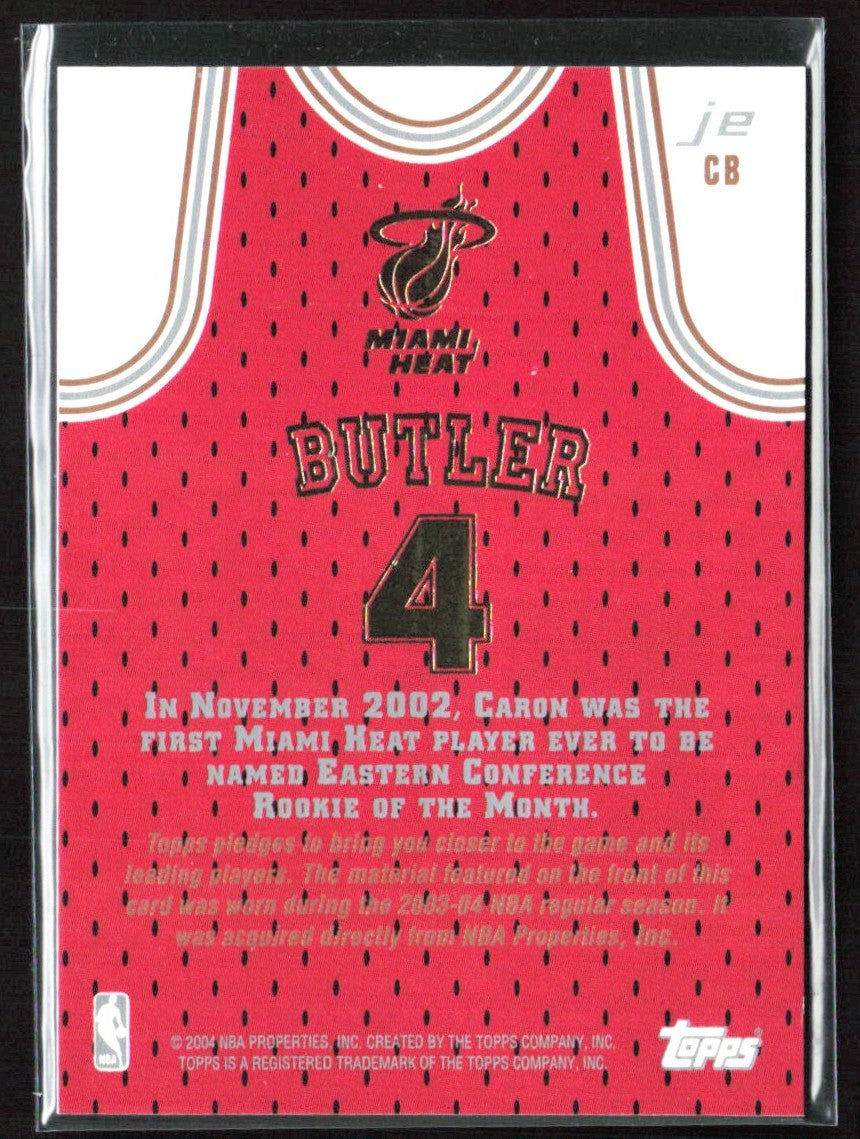 Caron Butler 2004 Topps Rookie Card Jersey #JE-CB Miami Heat