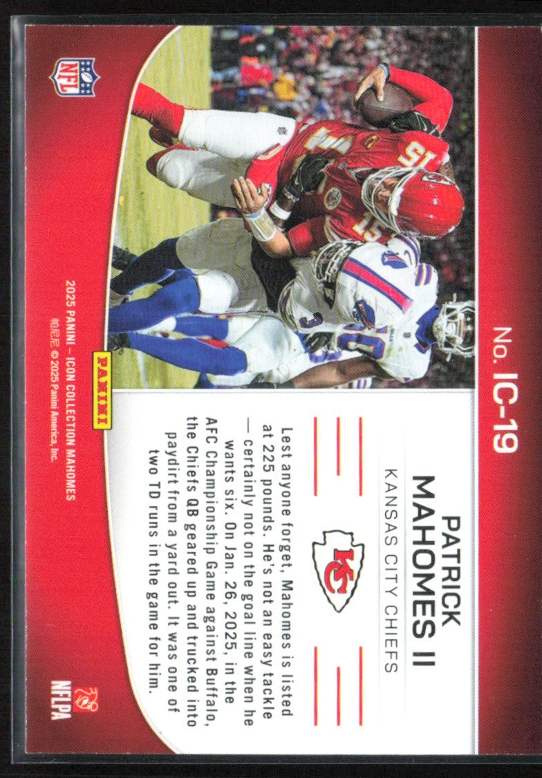 Patrick Mahomes II 2025 Panini Icon Collection Highlights #IC-19