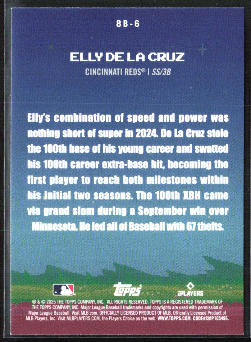 Elly De La Cruz 2025 Topps 8-Bit Ballers #8B-6 Cincinnati Reds
