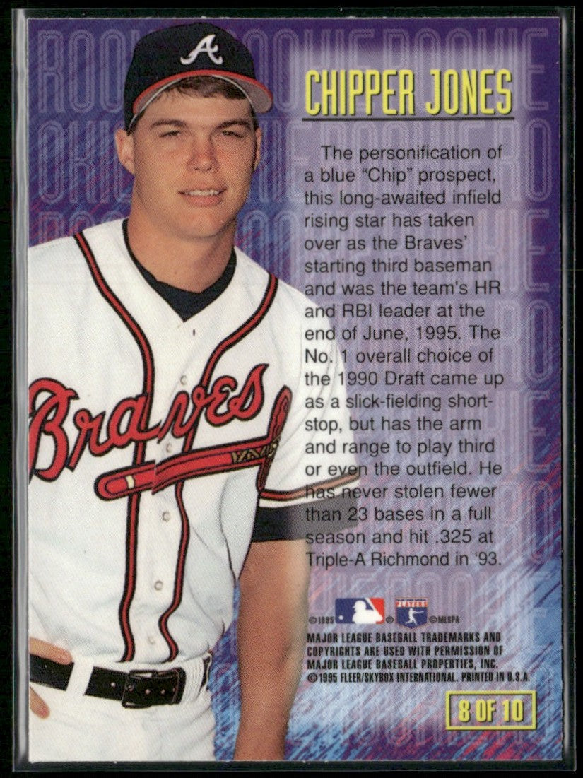 Chipper Jones 1995 Skybox Emotion #8 Atlanta Braves