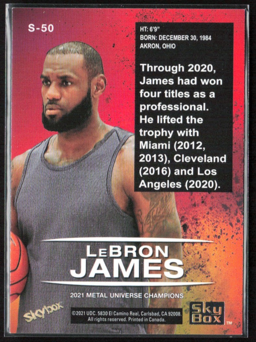 Lebron James 2021 Skybox Metal Universe Champions #S-50