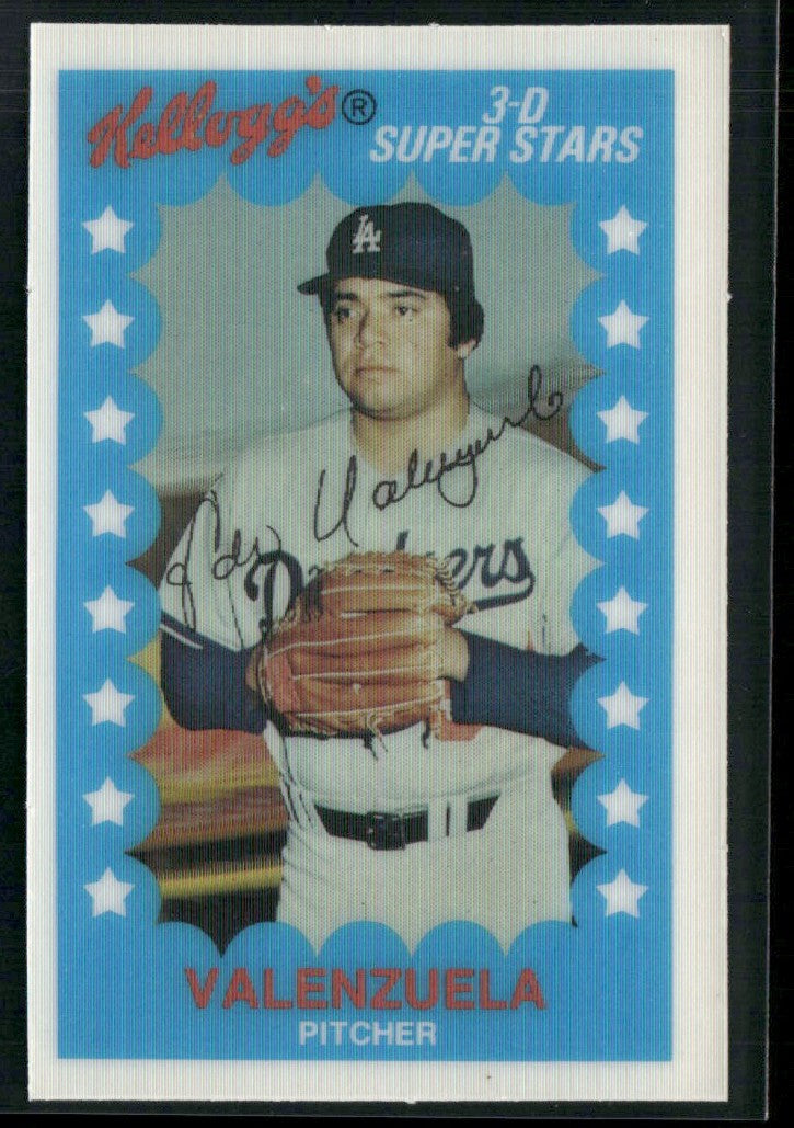 Fernando Valenzuela 1982 Kellogg's 3-D Super Stars #9 Los Angeles Dodgers