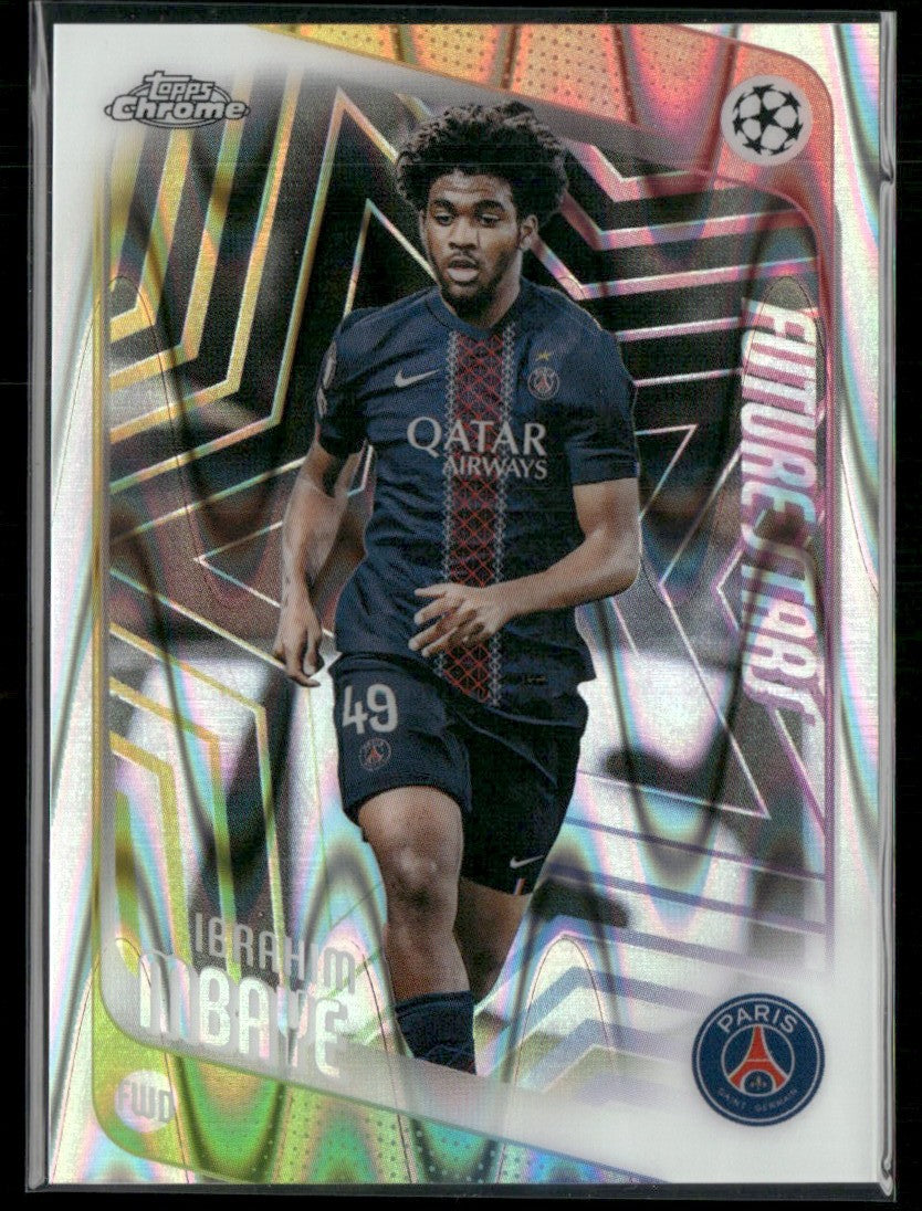 Ibrahim Mbaye 2025 Topps Chrome UEFA Club Competitions Raywave #158