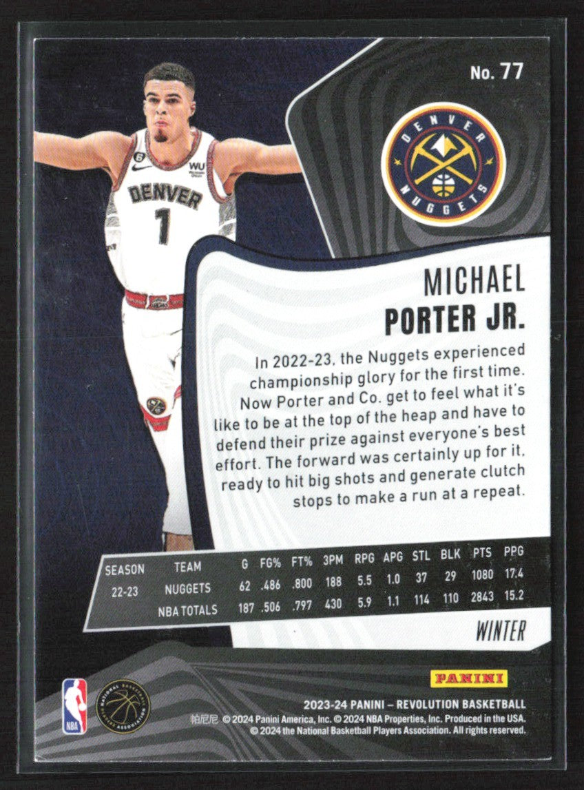 Michael Porter Jr. 2023 Panini Revolution Winter #77 Denver Nuggets
