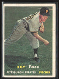 Roy Face 1957 Topps #166 Pittsburgh Pirates