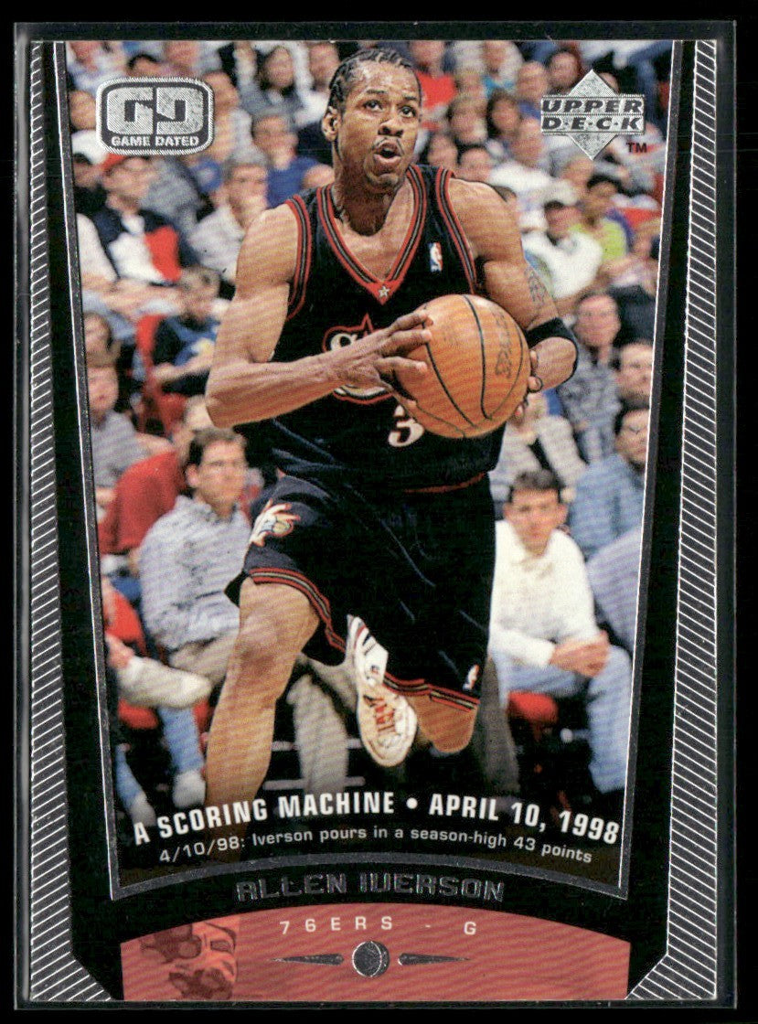 Allen Iverson 1998 Upper Deck Game Dated #114 Philadelphia 76ers