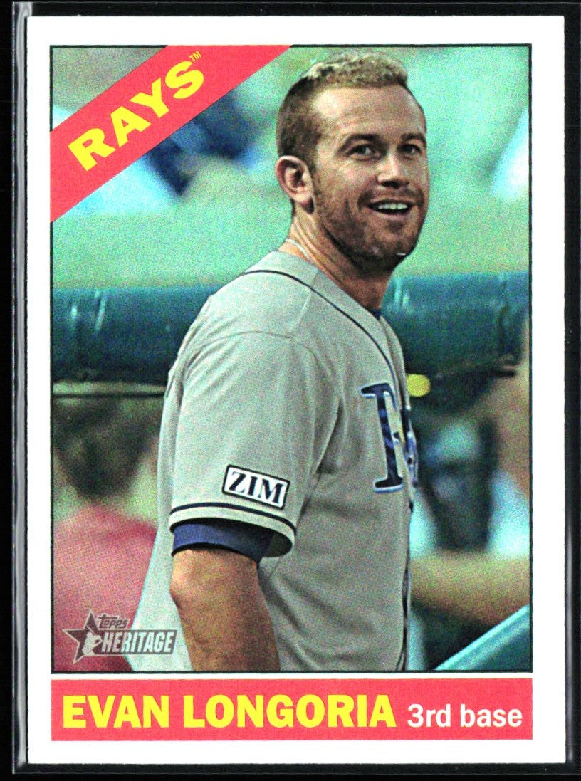 Evan Longoria 2015 Topps Heritage Chrome Foil #THC-428 Tampa Bay Rays