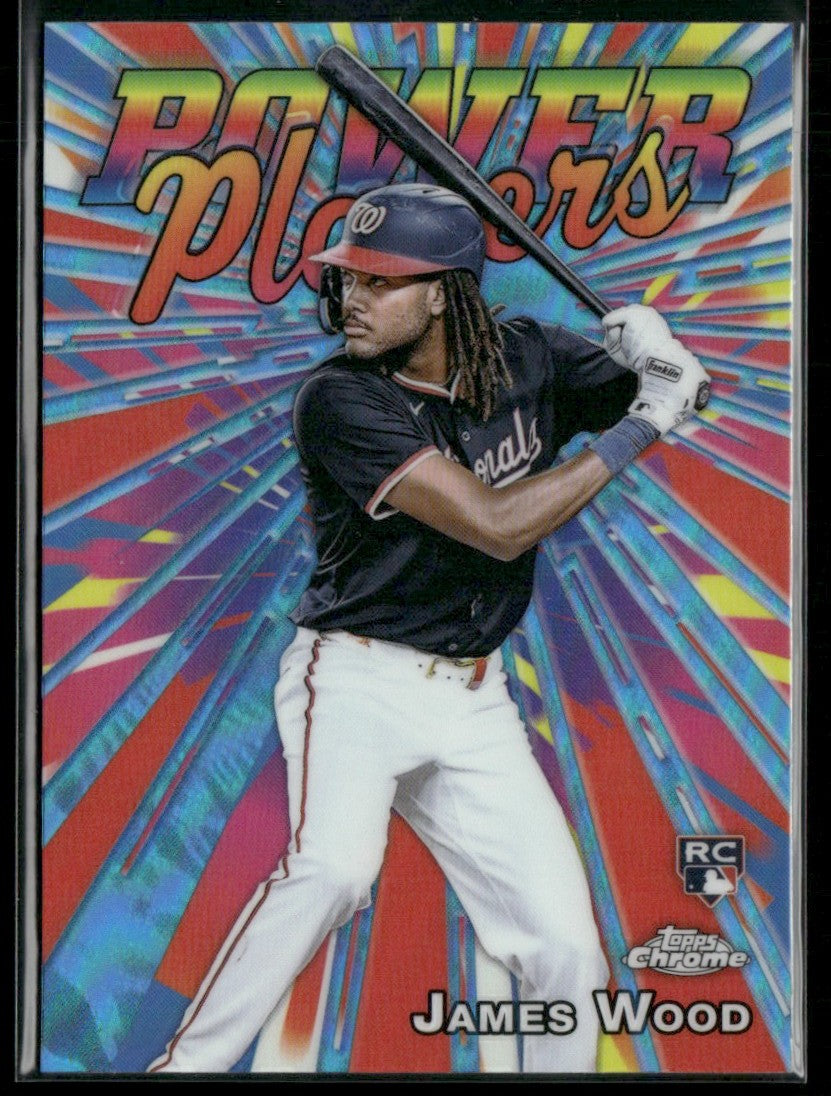 James Wood 2025 Topps Chrome Power Players RC #PP-19 Washington Nationals
