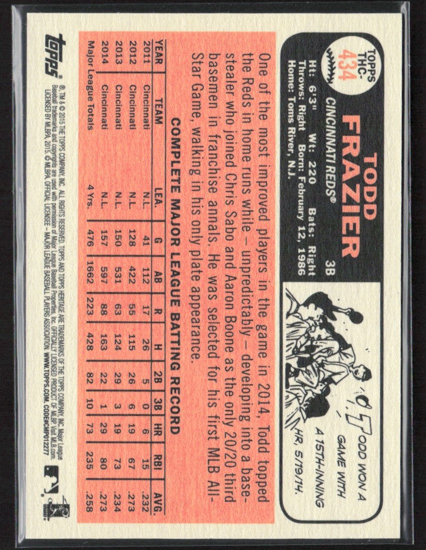 Todd Frazier 2015 Topps Heritage Chrome Purple Refractor #THC-434