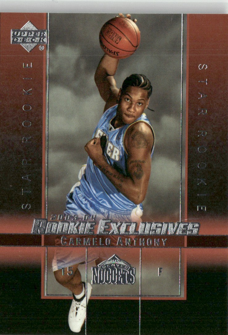 Carmelo Anthony 2003 Upper Deck Rookie Exclusives RC #3 Denver Nuggets