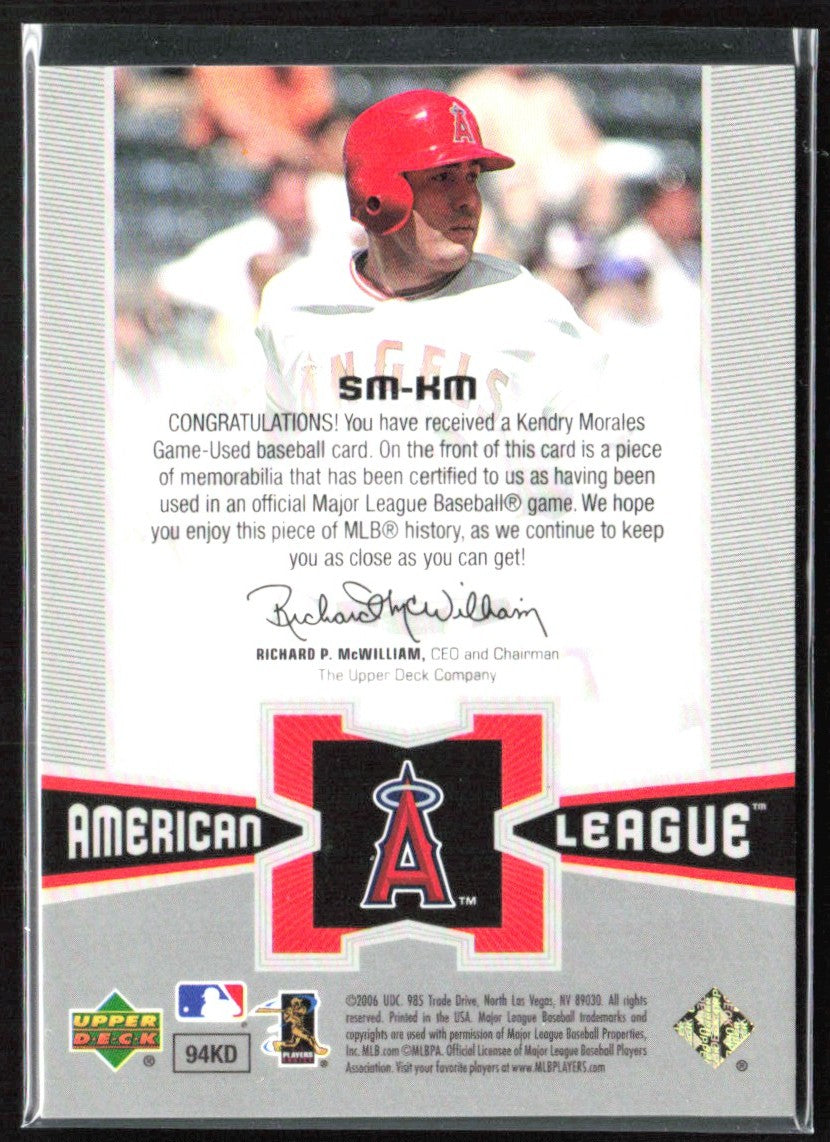 Kendrys Morales 2006 Upper Deck Special F/X Materials Jersey #SM-KM