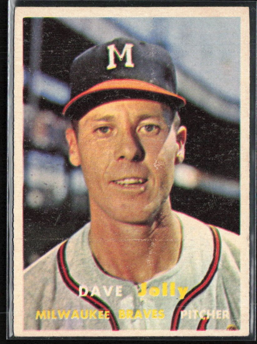 Dave Jolly 1957 Topps #389 Milwaukee Braves