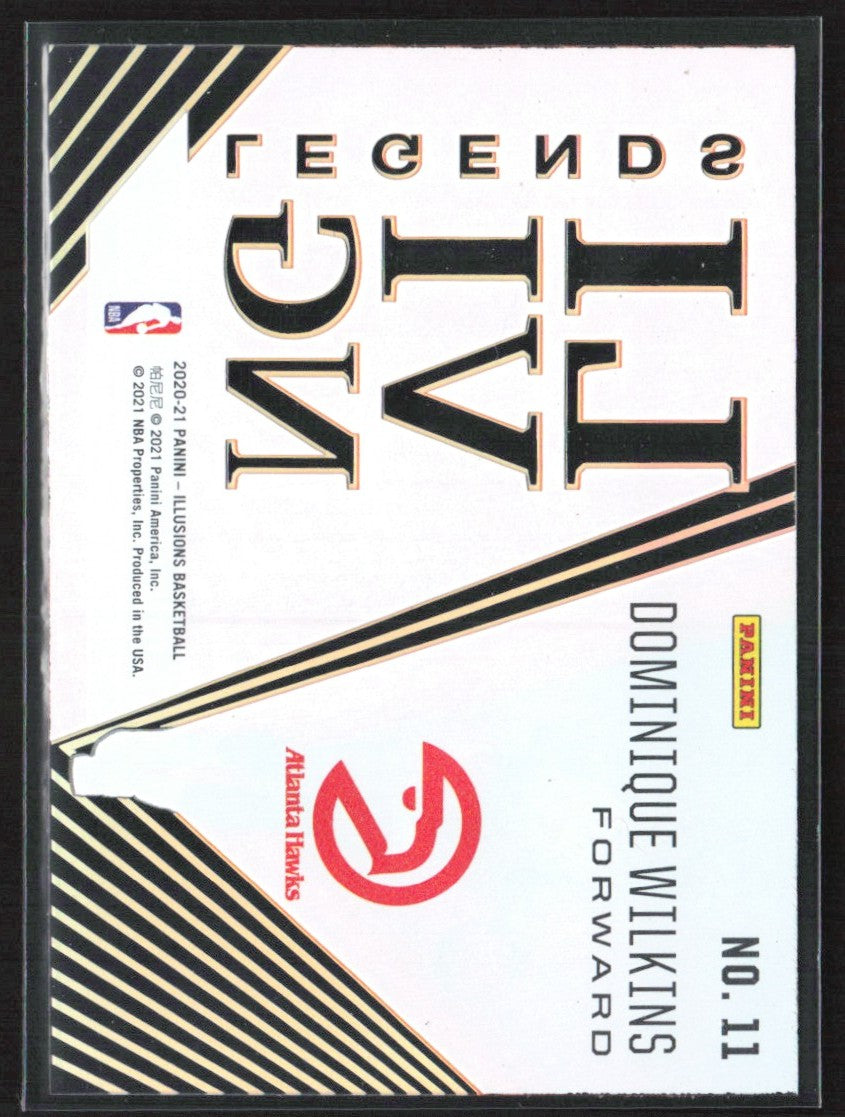 Dominique Wilkins 2020 Panini Illusions Living Legends Orange #11 Atlanta Hawks