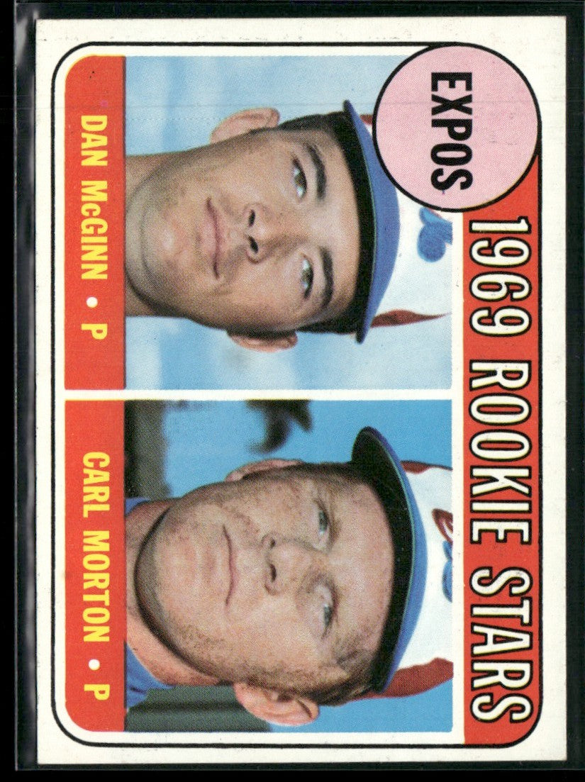 Dan McGinn/Carl Morton 1969 Topps Rookie Stars RC #646 Montreal Expos