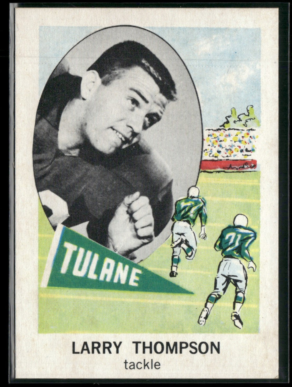 Larry Thompson 1961 Nu-Cards #153 Tulane Green Wave