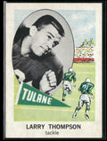 Larry Thompson 1961 Nu-Cards #153 Tulane Green Wave