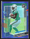 De'Von Achane 2023 Donruss Optic Blue Hyper RC #269 Miami Dolphins