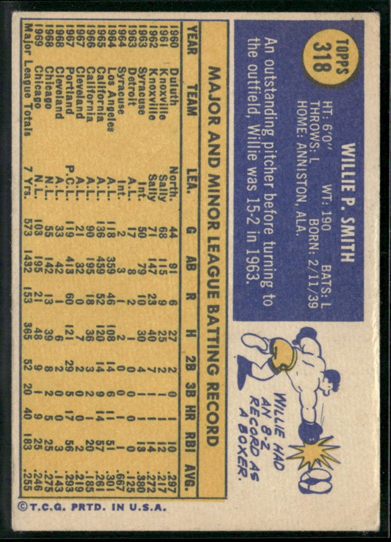Willie Smith 1970 Topps #318 Chicago Cubs