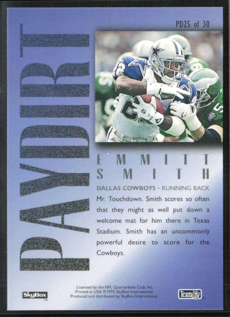 Emmitt Smith 1995 SkyBox Premium Paydirt #PD25 Dallas Cowboys