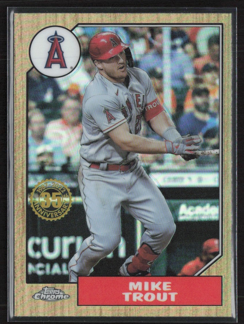 Mike Trout 2022 Topps Chrome 1987 Topps #87BC-1 Los Angeles Angels