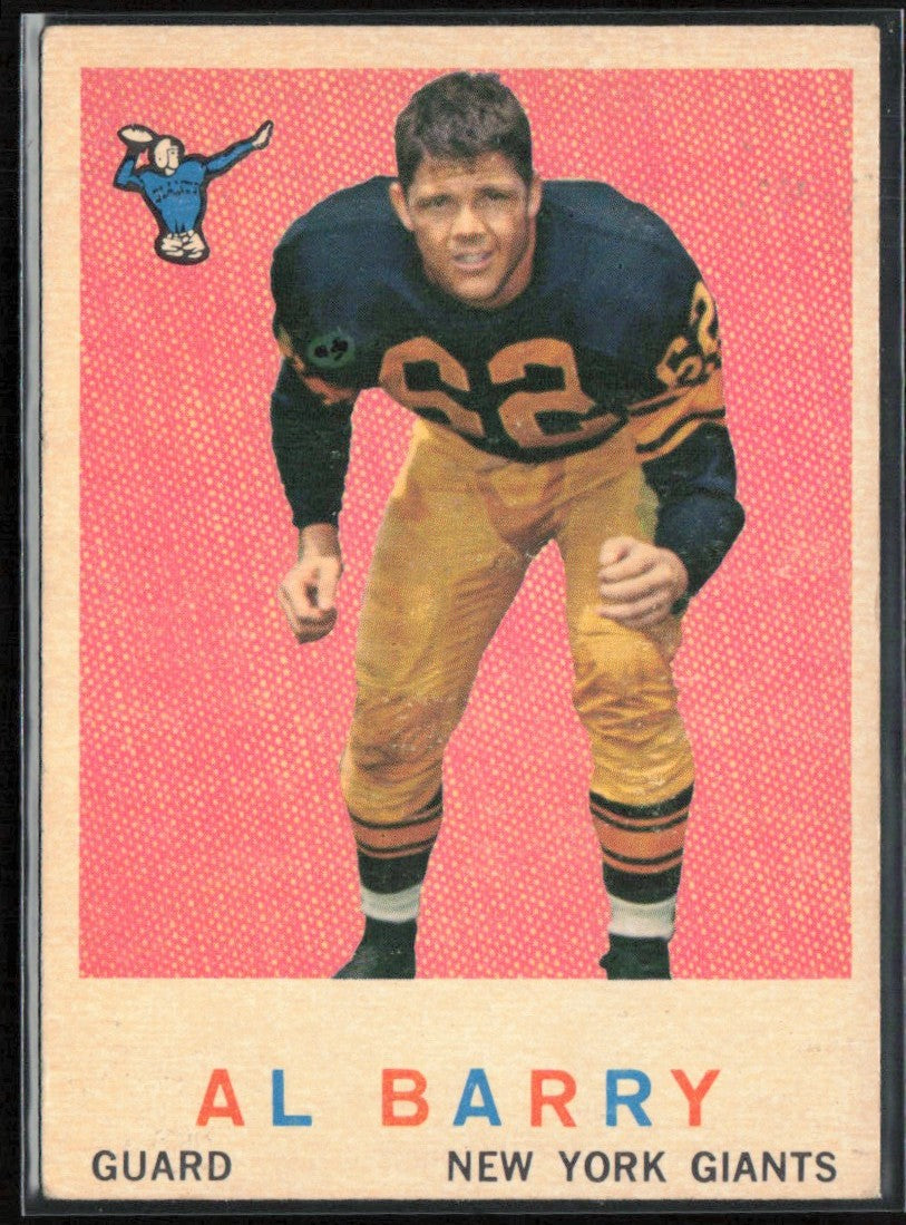 Al Barry 1959 Topps #138 New York Giants