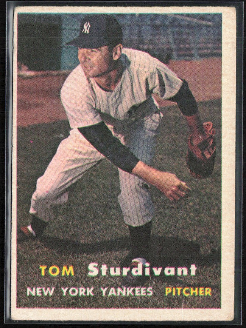 Tom Sturdivant 1957 Topps RC #34 New York Yankees