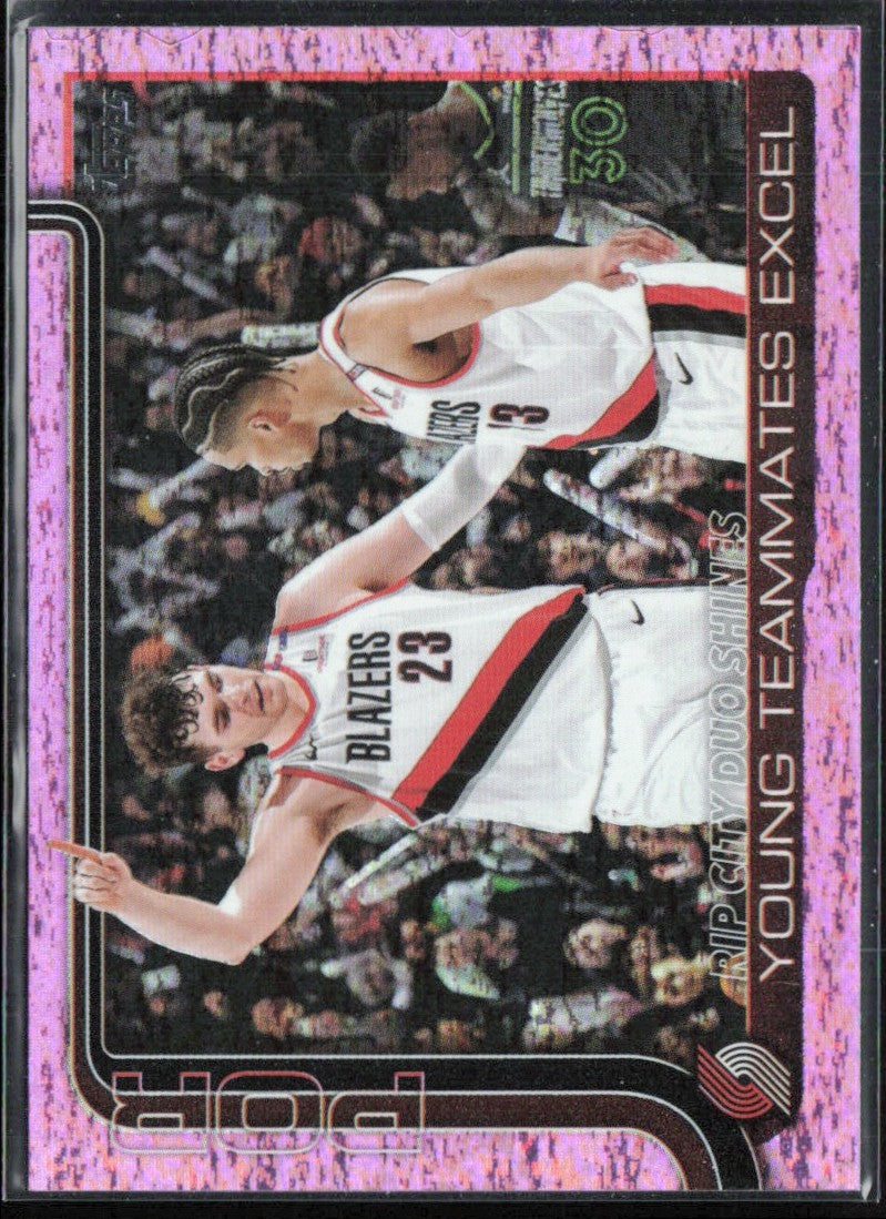 Shaedon Sharpe 2025 Topps Checklist Pink Holo foil #289 Portland Trail Blazers