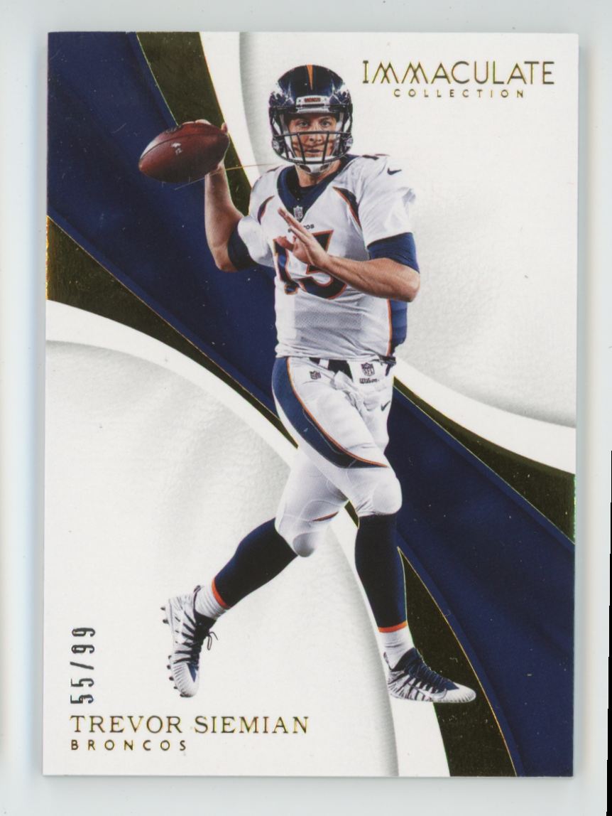 Trevor Siemian 2017 Panini Immaculate /99 #29 Denver Broncos