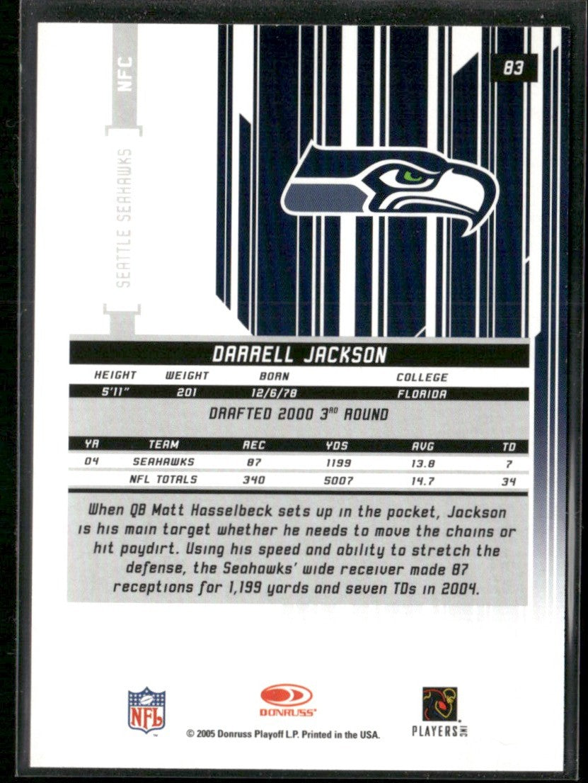 Darrell Jackson 2005 Leaf Rookies & Stars Longevity Emerald /150 #83