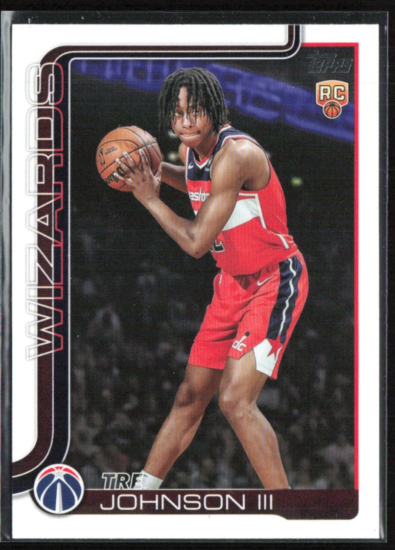 Tre Johnson III 2025 Topps RC #206 Washington Wizards