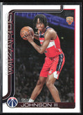 Tre Johnson III 2025 Topps RC #206 Washington Wizards