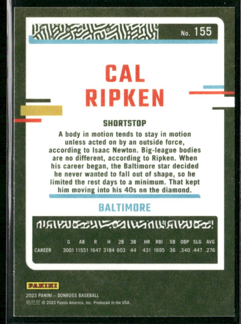 Cal Ripken 2023 Donruss Independence Day #155 Baltimore Orioles