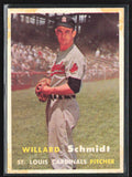 Willard Schmidt 1957 Topps #206 St. Louis Cardinals