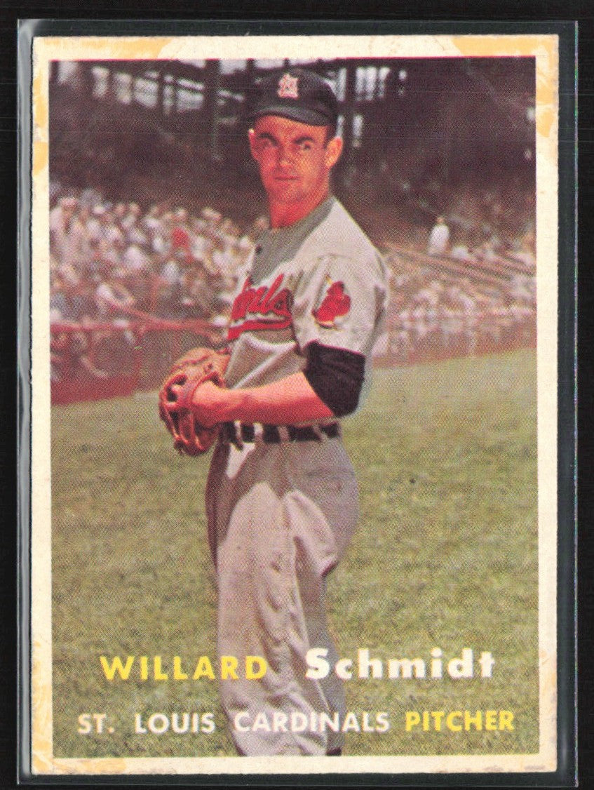 Willard Schmidt 1957 Topps #206 St. Louis Cardinals