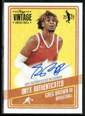 Greg Brown III 2021 Onyx Vintage AUTO #VAGB University of Texas