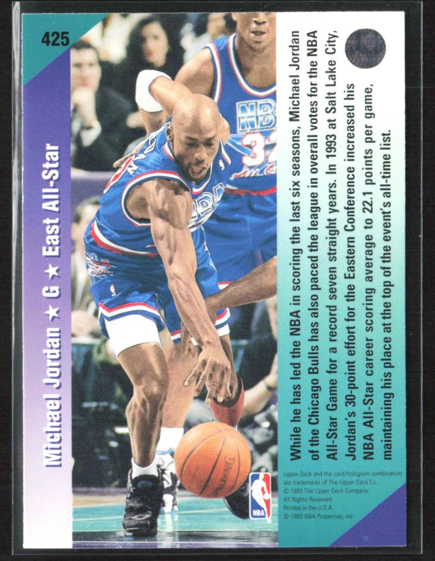 Michael Jordan 1992 Upper Deck All-Star #425 Chicago Bulls