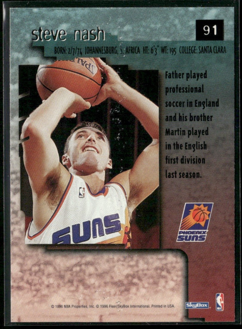 Steve Nash 1996 Skybox Premium RC #91 Phoenix Suns