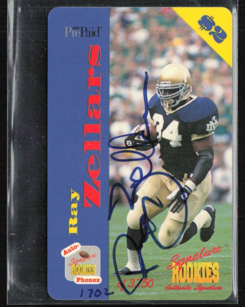 Ray Zellers 1996 MCI Prepaid Phonex Signature Rookies RC AUTO /3750 #17