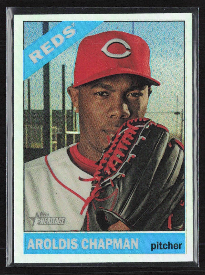 Aroldis Chapman 2015 Topps Heritage Chrome Refractor /566 #THC-140