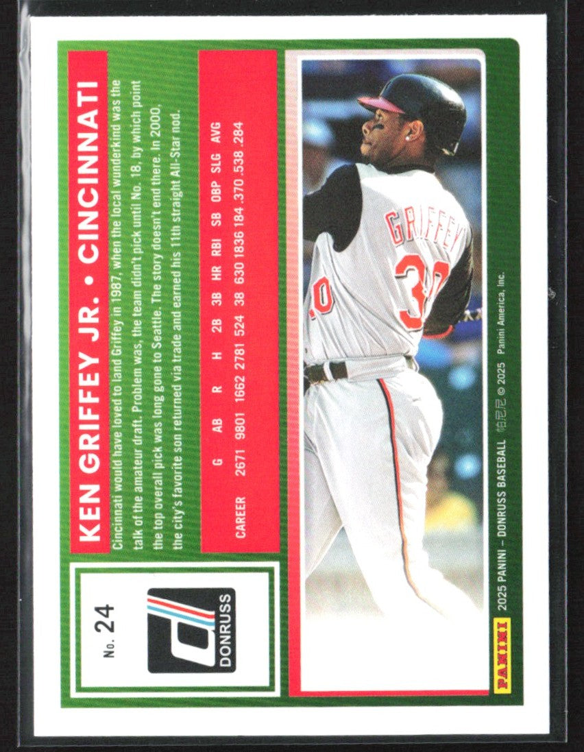 Ken Griffey Jr. 2025 Donruss Liberty #24 Cincinnati Reds