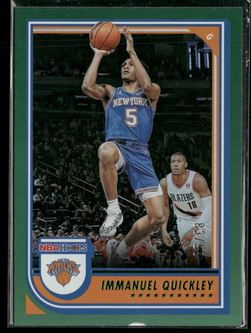 Immanuel Quickley 2022 Hoops Green /99 #28 New York Knicks
