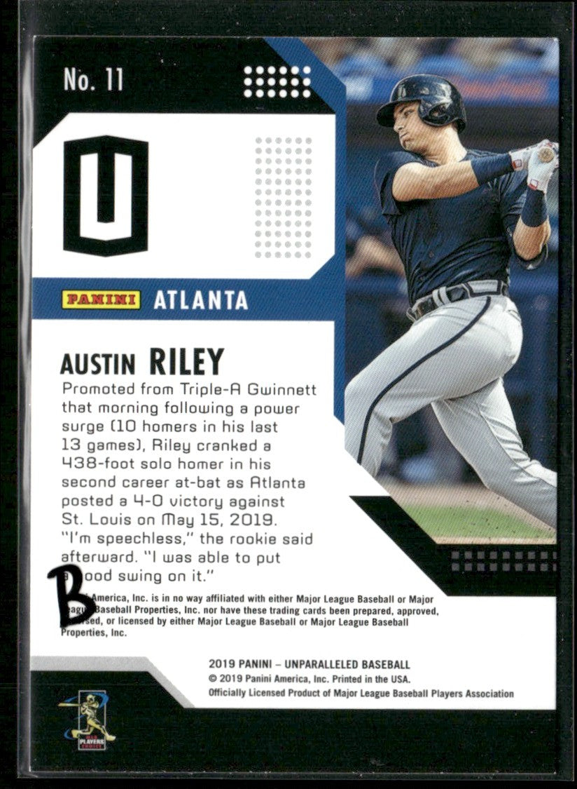 Austin Riley 2019 Panini Unparalleled RC #11 Atlanta Braves