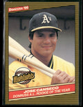 Jose Canseco 1986 Donruss Highlights #55 Oakland Athletics