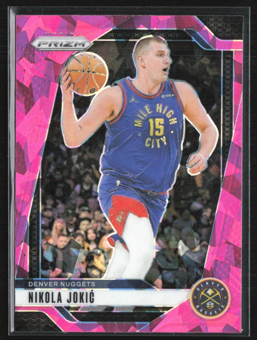 Nikola Jokic 2024 Panini Prizm Pink Ice #129 Denver Nuggets