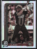 Jace Jung 2025 Topps Chrome Sepia Refractor RC #225 Detroit Tigers